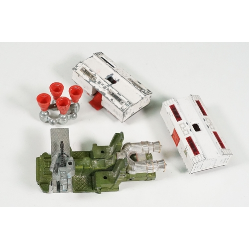 1437 - Over 20 Mid 20th C play worn Sci Fi & TV related diecast models to include Dinky Eagle, Corgi Batmob... 