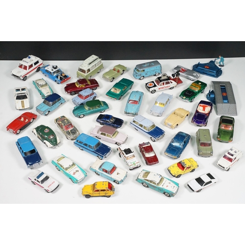 1442 - Around 40 play worn Mid 20th C Corgi diecast models to include Volkswagen Toblerone, Tour de France ... 