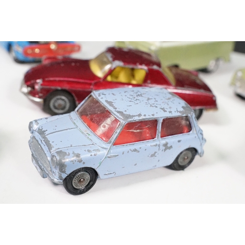 1442 - Around 40 play worn Mid 20th C Corgi diecast models to include Volkswagen Toblerone, Tour de France ... 