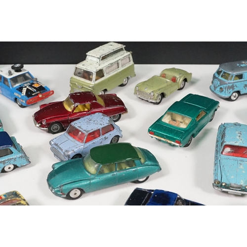 1442 - Around 40 play worn Mid 20th C Corgi diecast models to include Volkswagen Toblerone, Tour de France ... 