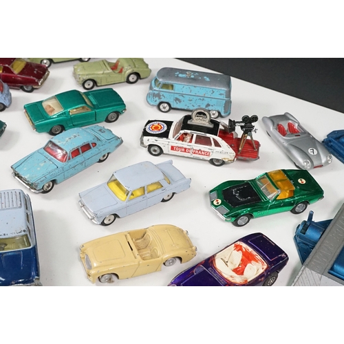 1442 - Around 40 play worn Mid 20th C Corgi diecast models to include Volkswagen Toblerone, Tour de France ... 