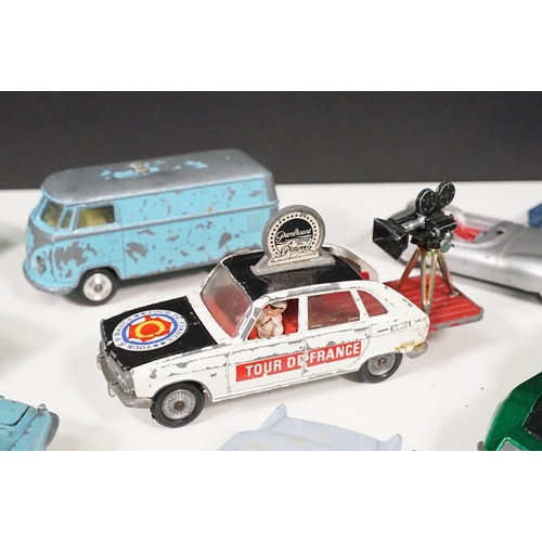 1442 - Around 40 play worn Mid 20th C Corgi diecast models to include Volkswagen Toblerone, Tour de France ... 