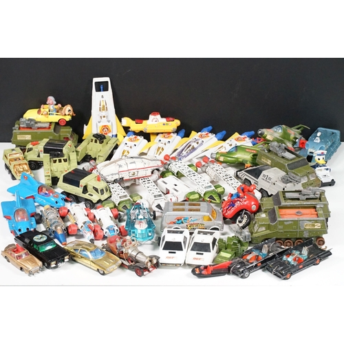 1443 - Over 40 Sci Fi & TV related play worn diecast models to include 4 x Dinky Shado 2, 5 x Corgi Buck Ro... 