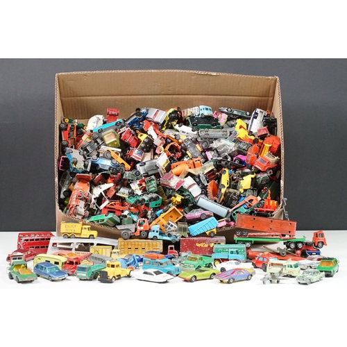 1444 - Large quantity of play worn diecast models from the mid 20th C onwards to include Matchbox featuring... 