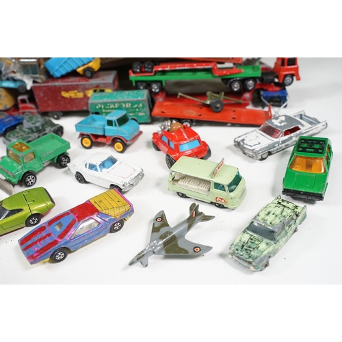 1444 - Large quantity of play worn diecast models from the mid 20th C onwards to include Matchbox featuring... 
