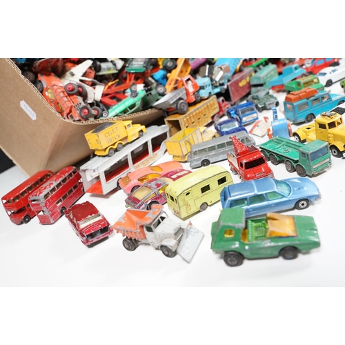 1444 - Large quantity of play worn diecast models from the mid 20th C onwards to include Matchbox featuring... 