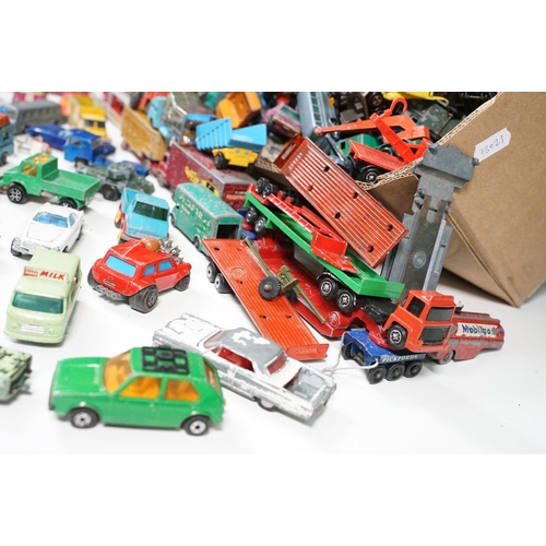 1444 - Large quantity of play worn diecast models from the mid 20th C onwards to include Matchbox featuring... 