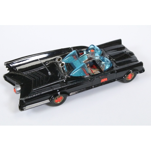 1475 - Boxed Corgi 267 Rocket Firing Batmobile diecast model with both Batman & Robin figures, secret instr... 