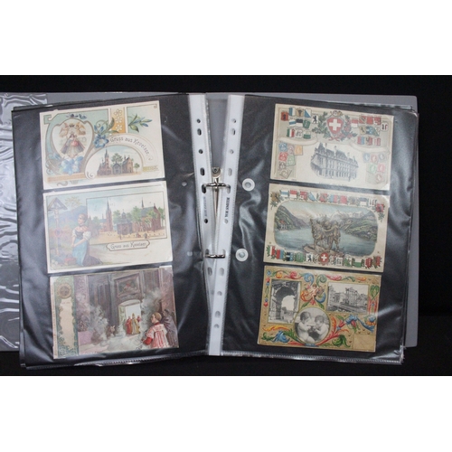 A large collection of early 20th century mainly printed postcards from ...