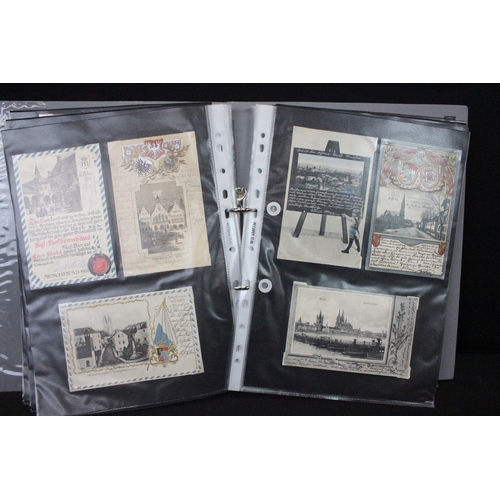 A large collection of early 20th century mainly printed postcards from ...