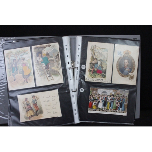 A large collection of early 20th century mainly printed postcards from ...