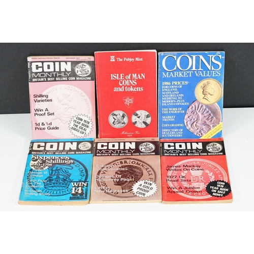 428 - A collection of mixed coin related books and ephemera to include price guides and magazines.