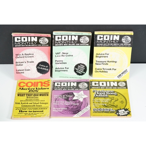 428 - A collection of mixed coin related books and ephemera to include price guides and magazines.