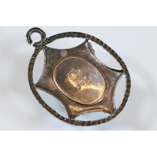 225 - Group of silver jewellery to include a flat link necklace chain (hallmarked to jump link, measures 1... 
