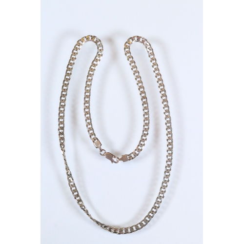 225 - Group of silver jewellery to include a flat link necklace chain (hallmarked to jump link, measures 1... 