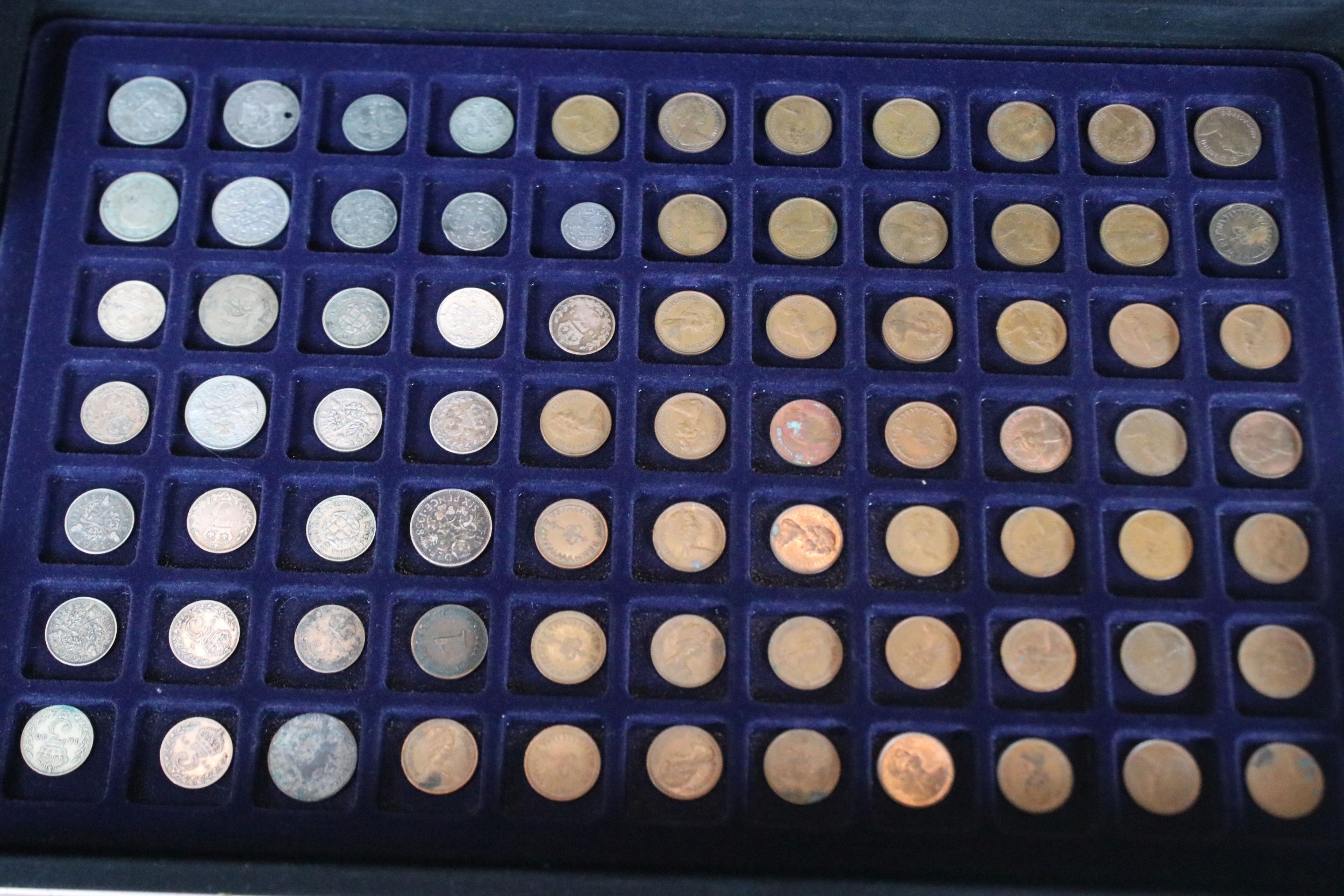A collection of mainly British pre decimal coins to include a nice ...