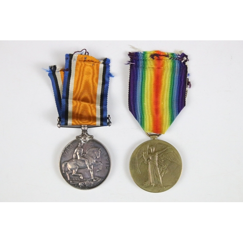 432 - A Full Size British World War One / WW1 medal pair to include the Great War For Civilisation Victory... 