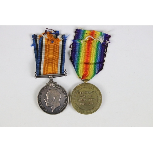 432 - A Full Size British World War One / WW1 medal pair to include the Great War For Civilisation Victory... 