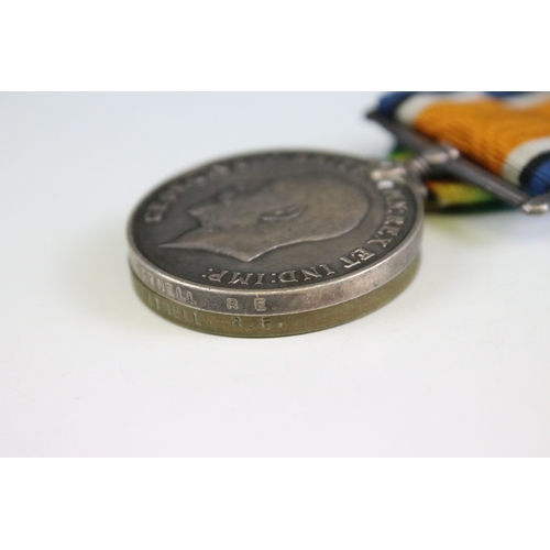 432 - A Full Size British World War One / WW1 medal pair to include the Great War For Civilisation Victory... 