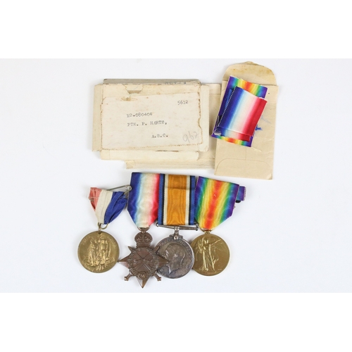 433 - A British World War One / WW1 full size medal trio to include Victory medal, British War medal and t... 
