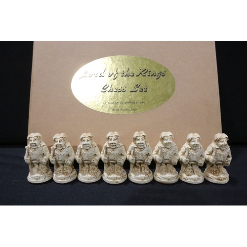 71 - Boxed Tolkien Enterprises 1994 Lord of the Rings Chess Set pieces with paperwork, no board