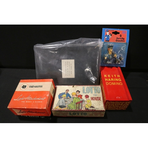 72 - Collection of boxed vintage toys and games to include 4 x View Masters, De La Rue Canasta, Merit Gyr... 