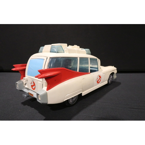 81 - Four 80/90s play worn play sets and accessories to include Kenner The Real Ghostbusters ECTO 1, Blue... 