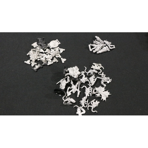 87 - Games Worksop / Warhammer - Collection of unpainted metal figures plus plastic and painted examples
