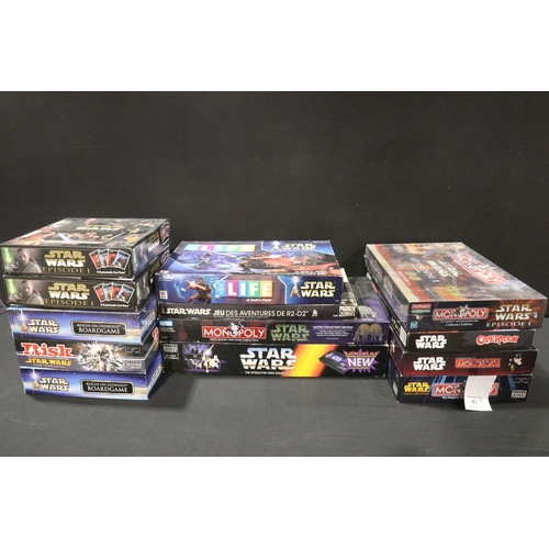 91 - Star Wars - 13 Boxed Star Wars board games to include sealed Monopoly Episode I Collectors Edition, ... 