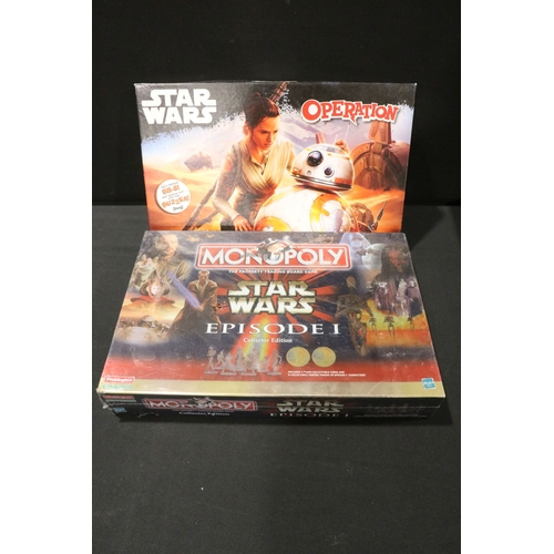 91 - Star Wars - 13 Boxed Star Wars board games to include sealed Monopoly Episode I Collectors Edition, ... 