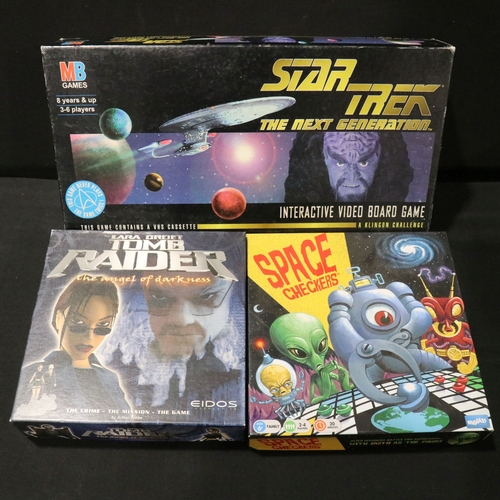 63 - 28 Boxed TV / Film / Sci Fi related board games to include Mattel Harry Potter Whomping Willow, seal... 