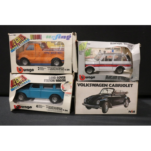 73 - Nine boxed diecast models to include 4 x Polistil (S686 Mercedes 450SL, S15 Volkswagen Cabriolet, S2... 