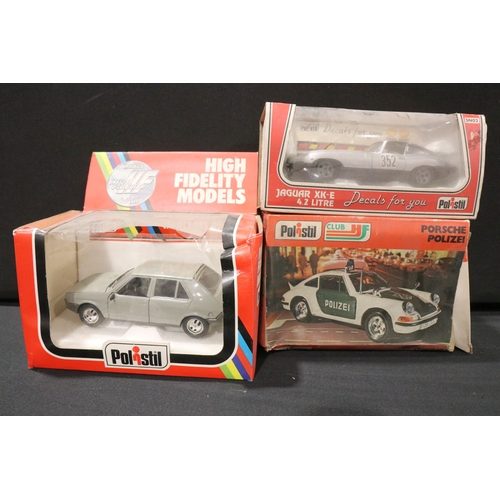 73 - Nine boxed diecast models to include 4 x Polistil (S686 Mercedes 450SL, S15 Volkswagen Cabriolet, S2... 