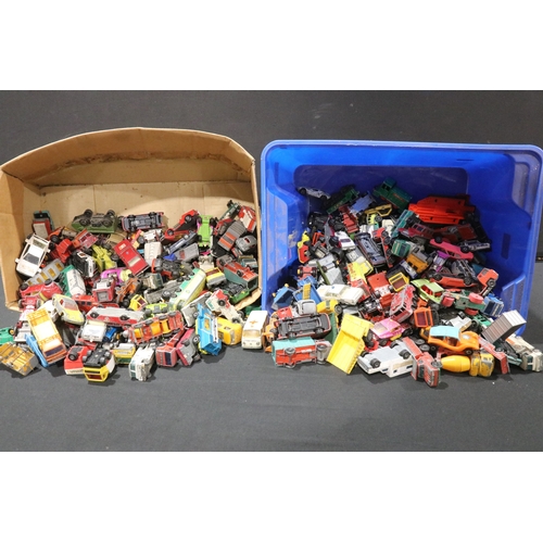 77 - Quantity of play worn diecast models to include Matchbox and Corgi mainly circa 1970s  featuring roa... 