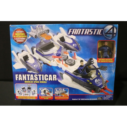 96 - Four boxed superhero /Sci Fi play sets to include Bluebird Manta Force Entire Space Battle Ship (unc... 