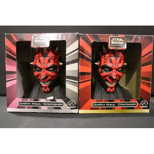99 - Star Wars - 10 Boxed and carded Star Wars toys and collectables to include Hasbro Darth Vader Voice ... 
