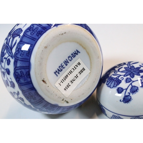 42 - Group of Delft wares, to comprise lidded pot, jug, ashtray, vase, etc. together with two modern Chin... 