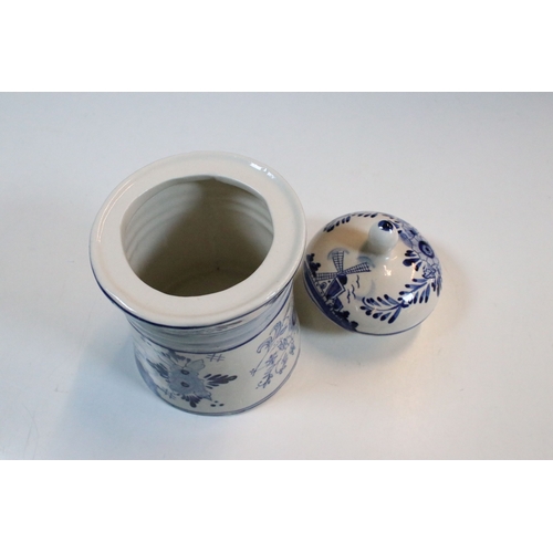 42 - Group of Delft wares, to comprise lidded pot, jug, ashtray, vase, etc. together with two modern Chin... 