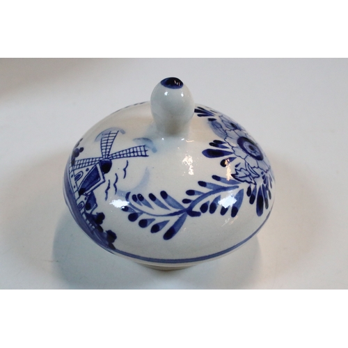 42 - Group of Delft wares, to comprise lidded pot, jug, ashtray, vase, etc. together with two modern Chin... 