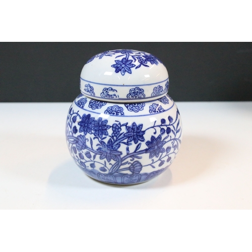 42 - Group of Delft wares, to comprise lidded pot, jug, ashtray, vase, etc. together with two modern Chin... 