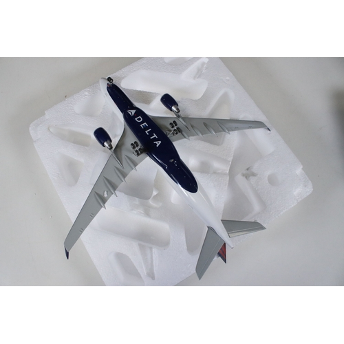 268 - Six boxed 1/200 Gemini 200 diecast model aircraft to include G2DAL332 Delta Airbus A330-200, G2AFO30... 