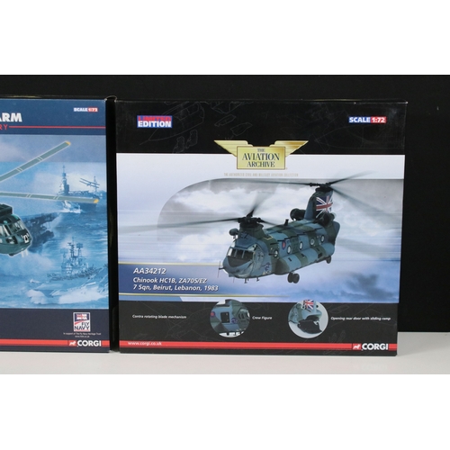 274 - Four boxed Corgi Aviation Archive diecast models to include 3 x 1/72 (AA36613 Lockheed P-38J Lightni... 