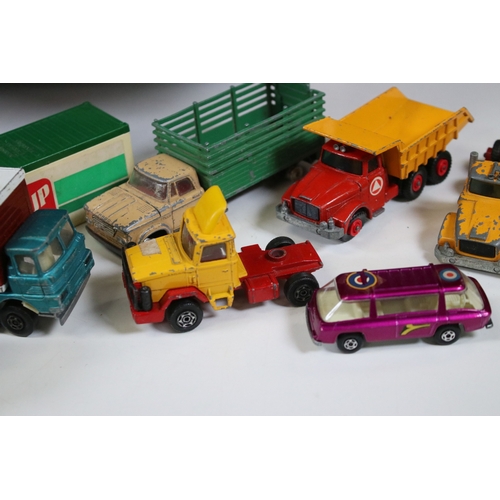 282 - Collection of circa 1970s play worn diecast models to include Matchbox Superfast, Matchbox King Size... 