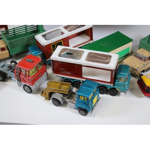 282 - Collection of circa 1970s play worn diecast models to include Matchbox Superfast, Matchbox King Size... 