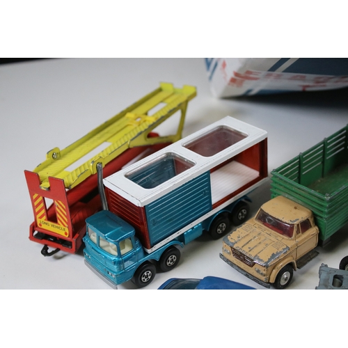282 - Collection of circa 1970s play worn diecast models to include Matchbox Superfast, Matchbox King Size... 