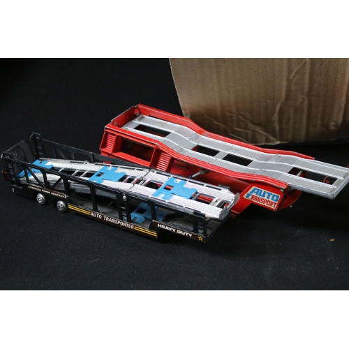 304 - Large collection of play worn diecast models to include Matchbox, Corgi, Siku etc (2 boxes)