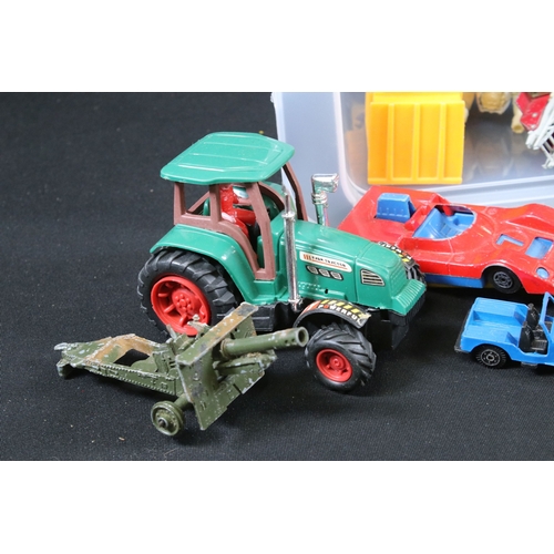 306 - Large collection of playworn diecast models to include Corgi, Majorette, Matchbox, Dinky, etc