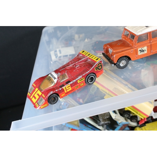 306 - Large collection of playworn diecast models to include Corgi, Majorette, Matchbox, Dinky, etc