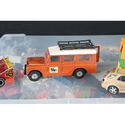 306 - Large collection of playworn diecast models to include Corgi, Majorette, Matchbox, Dinky, etc