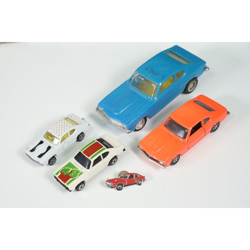 296 - Five boxed Ford related diecast models to include Corgi Juniors 56 Capri Fire Chief, Corgi 331 Ford ... 